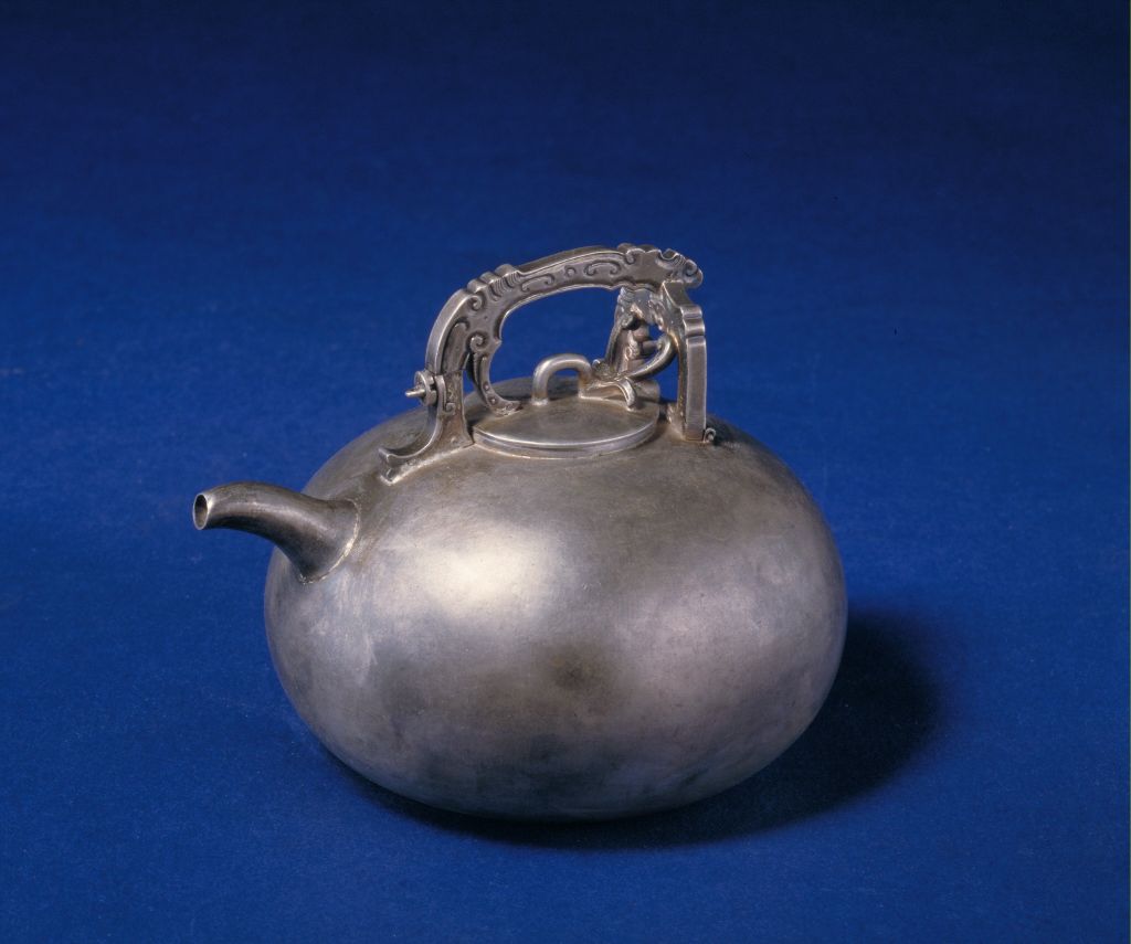 图片[1]-Yongzheng silver beam kettle-China Archive